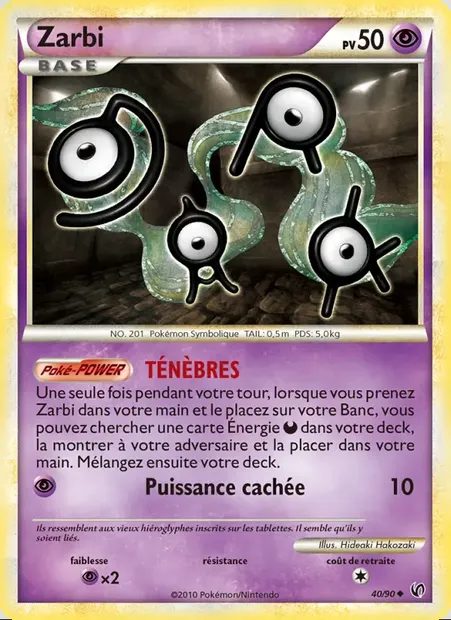 Zarbi, carte Pokémon UD 40 — extension Indomptable