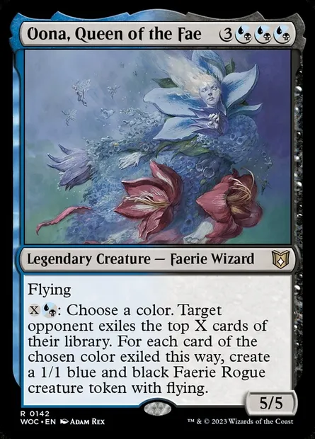 Oona, Queen of the Fae, Magic card WOC 142 — Wilds of Eldraine Commander set