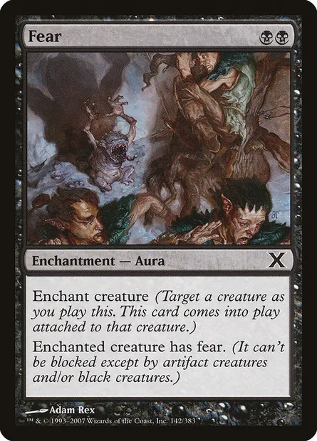 Fear, Magic card 10E 142 — Tenth Edition set