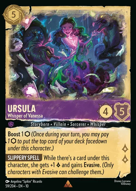 Ursula - Whisper of Vanessa, Disney Lorcana card CH10-059 — Whispers in the Well set