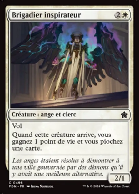 Brigadier inspirateur, carte Magic FDN 496 — extension Foundations