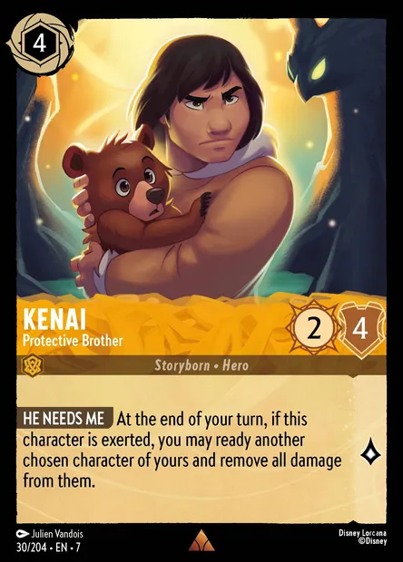 Kenai - Protective Brother, Disney Lorcana card CH7-030 — Archazia's Island set