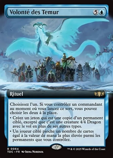 Volonté des Temur, carte Magic TDC 64 — extension Tarkir: Dragonstorm Commander