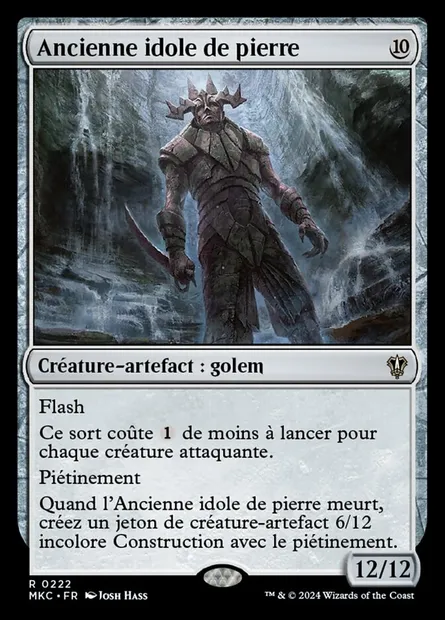 Ancienne idole de pierre, carte Magic MKC 222 — extension Murders at Karlov Manor Commander
