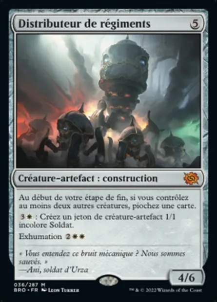 Distributeur de régiments, carte Magic BRO 36 — extension La Guerre Fratricide