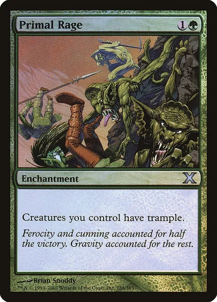 Rage primordiale, carte Magic 10E 286★ — extension Dixième édition