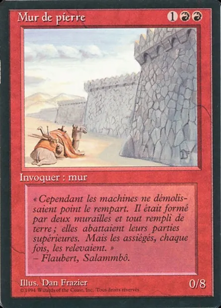 Mur de pierre, carte Magic FBB 184 — extension Foreign Black Border