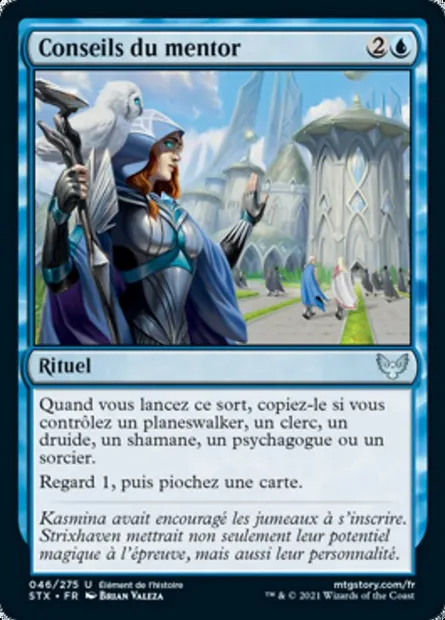 Conseils du mentor, carte Magic STX 46 — extension Strixhaven: l'Académie des Mages