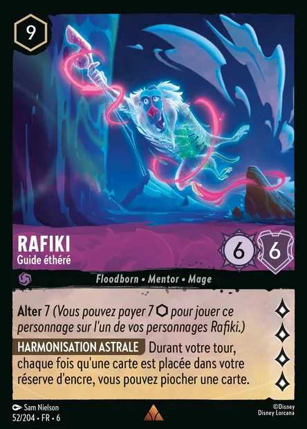 Rafiki - Guide éthéré, carte Disney Lorcana CH6-052 — extension La Mer Azurite