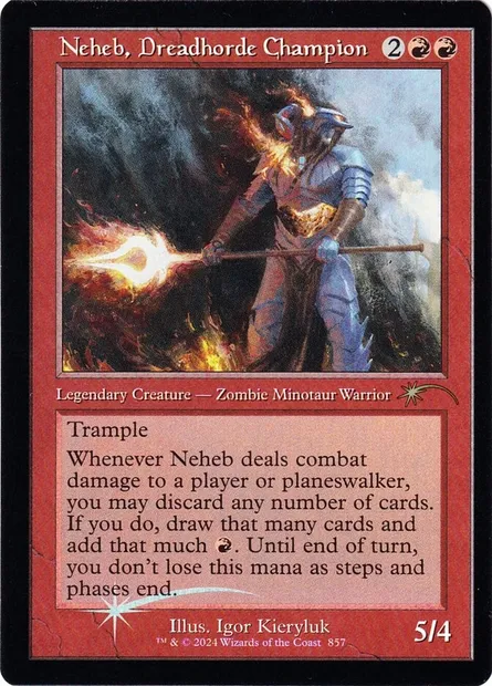 Neheb, Dreadhorde Champion, Magic card SLD 857 — Secret Lair Drop set