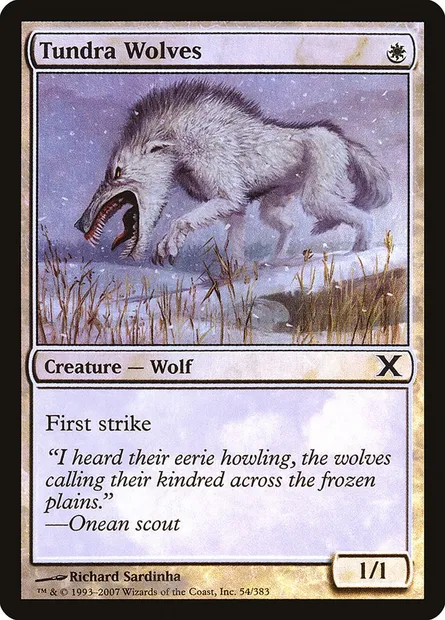 Tundra Wolves, Magic card 10E 54★ — Tenth Edition set