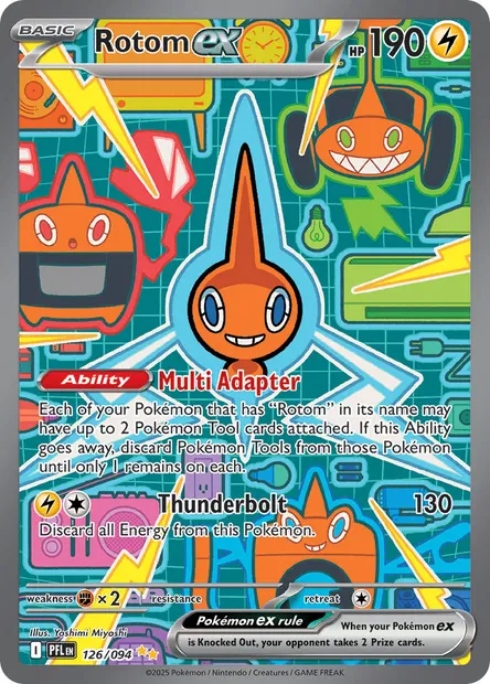 Rotom ex, Pokémon card PFL 126 — Phantasmal Flames set