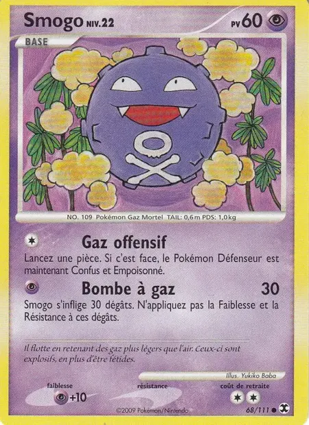 Smogo Niv. 22, carte Pokémon RR 68 — extension Rivaux Émergeants