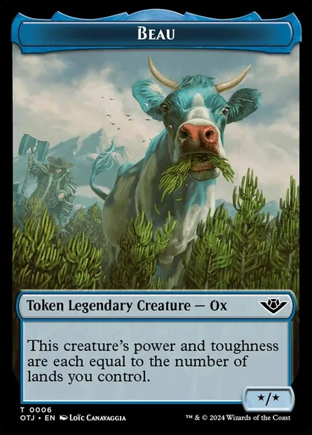 Beau, carte Magic TOTJ 6 — extension Outlaws of Thunder Junction Tokens