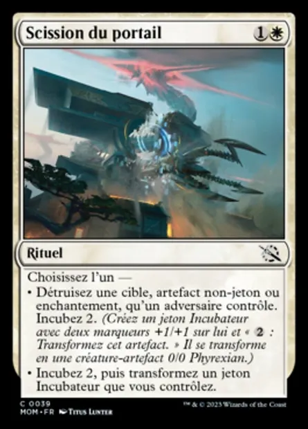 Scission du portail, carte Magic MOM 39 — extension L'invasion des machines