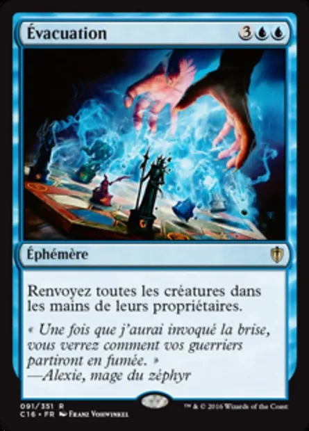 Évacuation, carte Magic C16 91 — extension Commander 2016