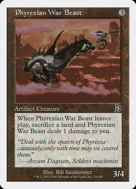 Phyrexian War Beast, Magic card DKM 37a — Deckmasters set