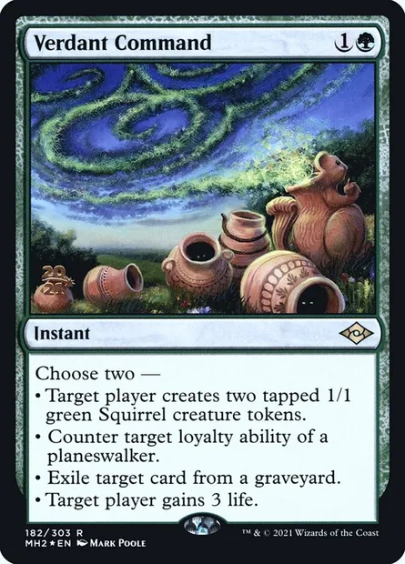 Verdant Command, Magic card PMH2 182s — Modern Horizons 2 Promos set