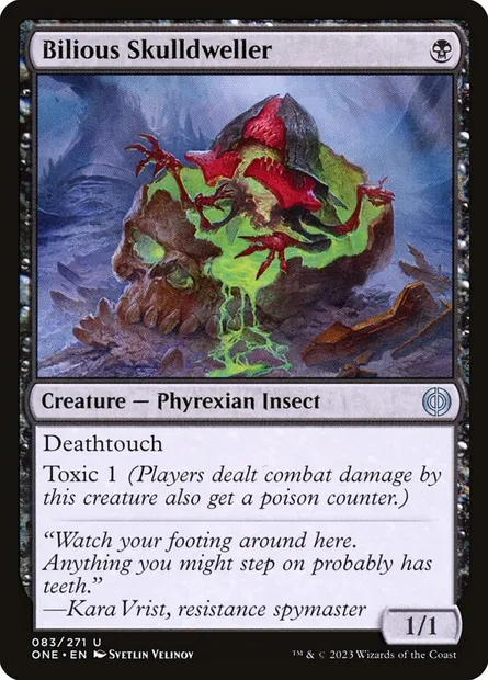 Bilious Skulldweller, Magic card ONE 83 — Phyrexia: All Will Be One set