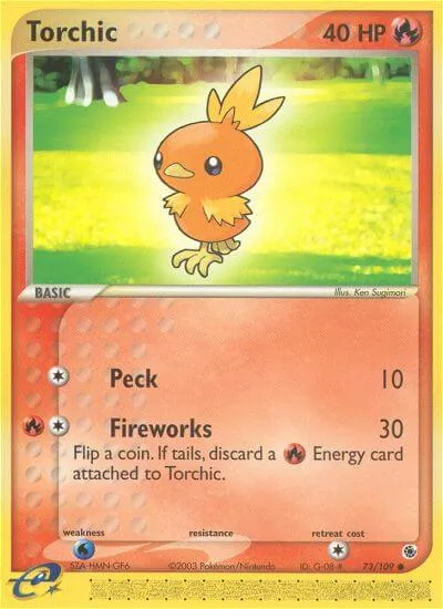 Torchic, Pokémon card RS 73 — Ruby & Sapphire set