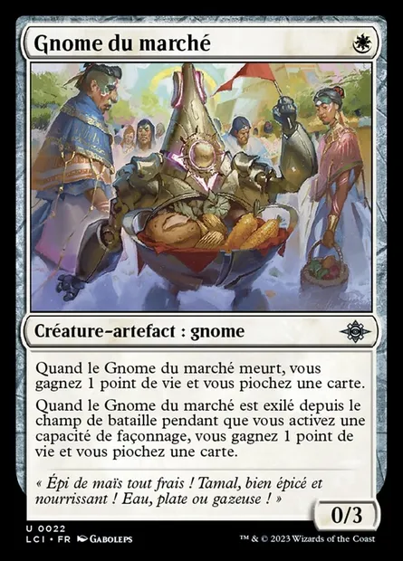 Gnome du marché, carte Magic LCI 22 — extension The Lost Caverns of Ixalan