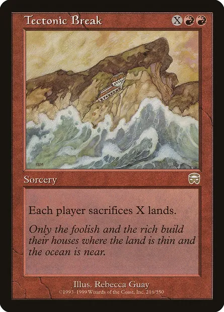 Faille tectonique, carte Magic MMQ 216 — extension Masques de Mercadia