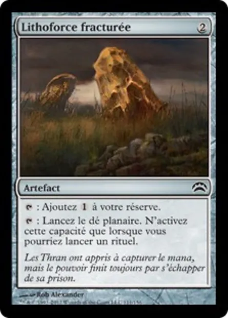 Lithoforce fracturée, carte Magic PC2 111 — extension Planechase 2012