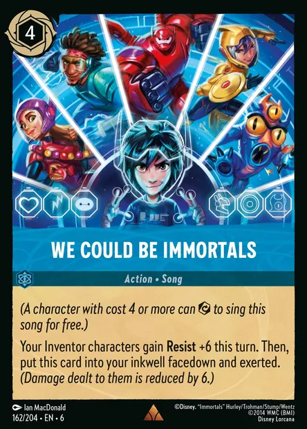 We Could Be Immortals, Disney Lorcana card CH6-162 — Azurite Sea set