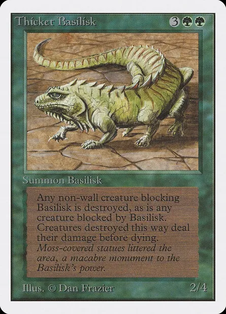 Thicket Basilisk, Magic card 2ED 219 — Unlimited Edition set