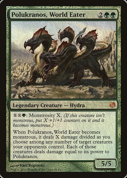 Polukranos, World Eater, Magic card DDL 43 — Duel Decks: Heroes vs. Monsters set