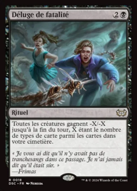 Déluge de fatalité, carte Magic DSC 18 — extension Duskmourn: House of Horror Commander
