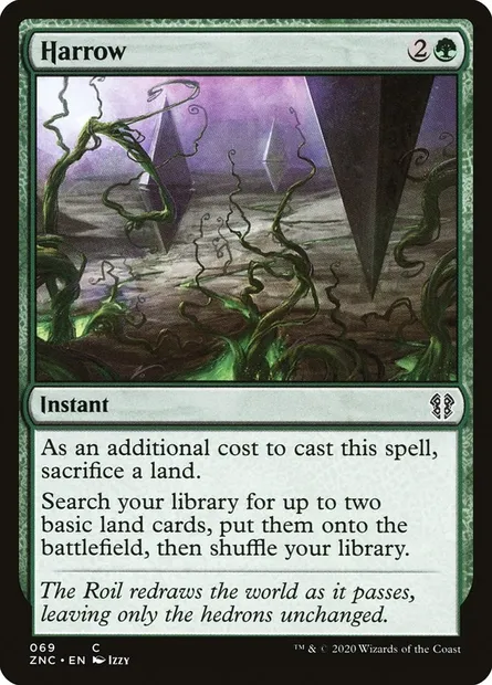Harrow, Magic card ZNC 69 — Zendikar Rising Commander set
