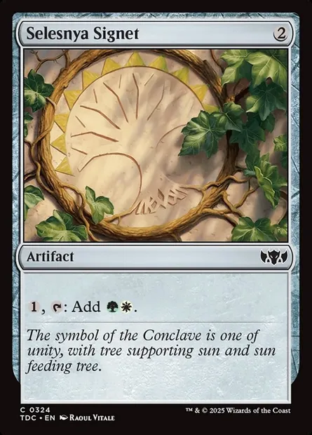 Selesnya Signet, Magic card TDC 324 — Tarkir: Dragonstorm Commander set
