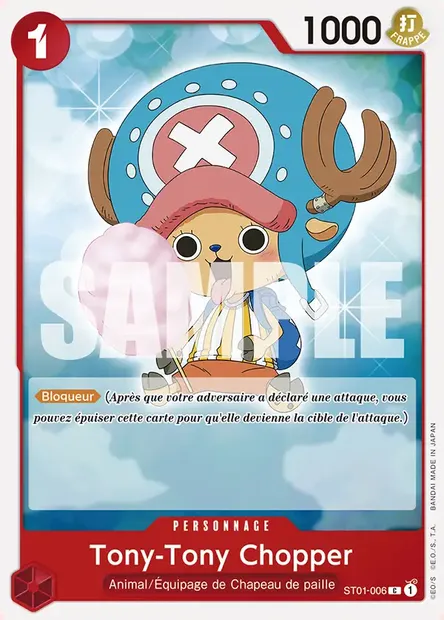 Tony-Tony Chopper, carte One Piece ST01-006 — extension Straw Hat Crew
