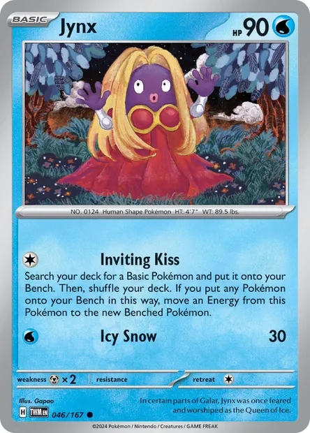 Jynx, Pokémon card TWM 046 — Twilight Masquerade set