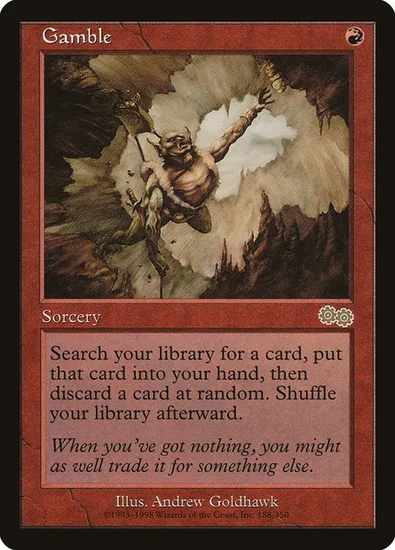 Risque-tout, carte Magic USG 188 — extension Epopée d'Urza