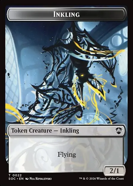 Inkling, carte Magic TSOC 22 — extension Secrets of Strixhaven Commander Tokens