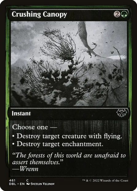 Canopée écrasante, carte Magic DBL 461 — extension Innistrad : Double Programme