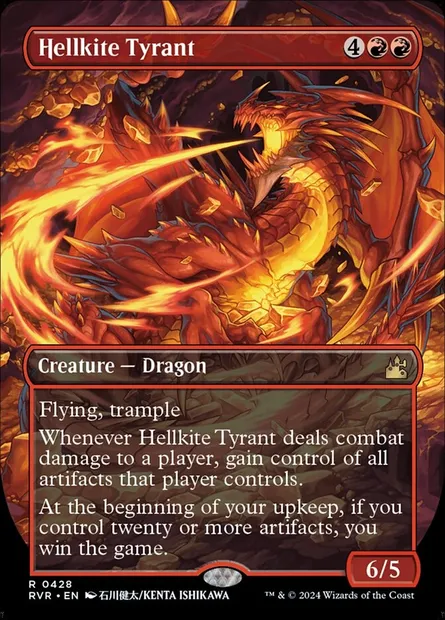 Hellkite Tyrant, Magic card RVR 428 — Ravnica Remastered set
