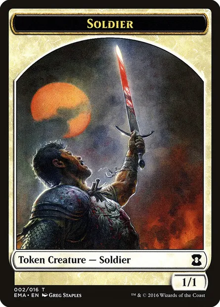 Soldier, Magic card TEMA 2 — Eternal Masters Tokens set
