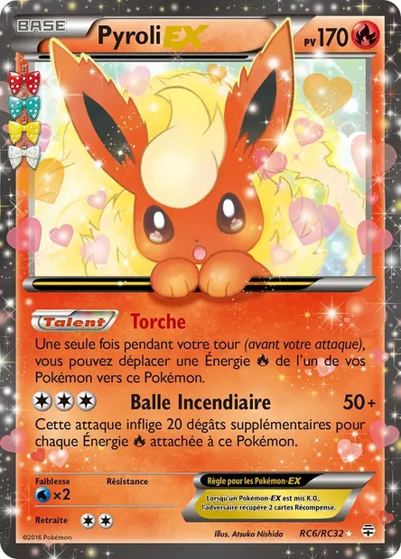 Pyroli-EX, carte Pokémon GEN RC6 — extension Générations