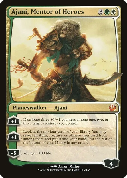 Ajani, Mentor of Heroes, Magic card JOU 145 — Journey into Nyx set