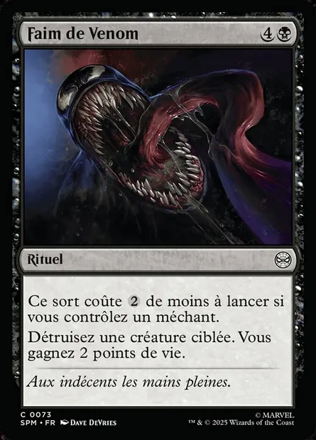 Faim de Venom, carte Magic SPM 73 — extension Marvel's Spider-Man