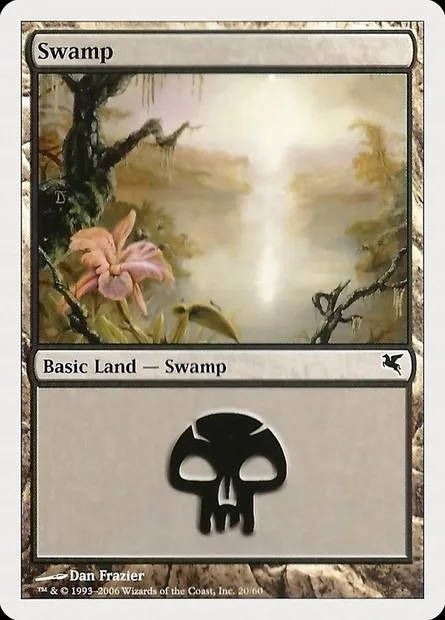 Swamp, Magic card PHUK 20 — Hachette UK set