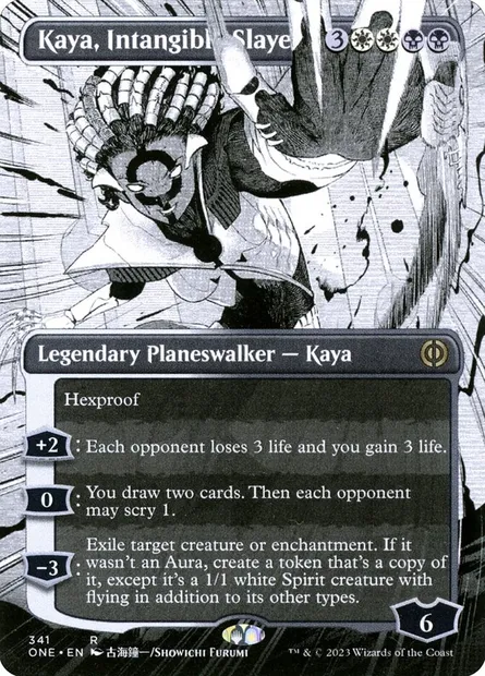 Kaya, Intangible Slayer, Magic card ONE 341 — Phyrexia: All Will Be One set