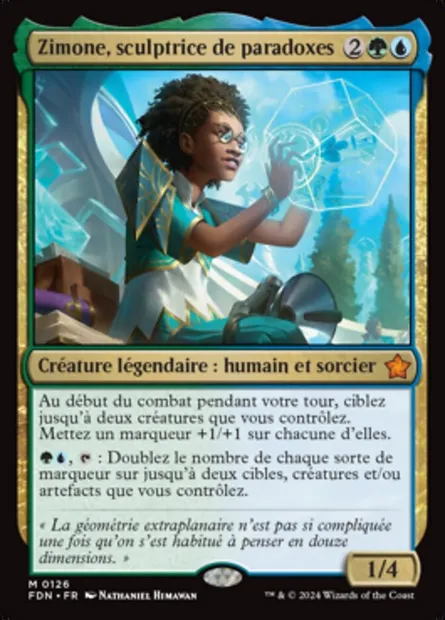 Zimone, sculptrice de paradoxes, carte Magic FDN 126 — extension Foundations