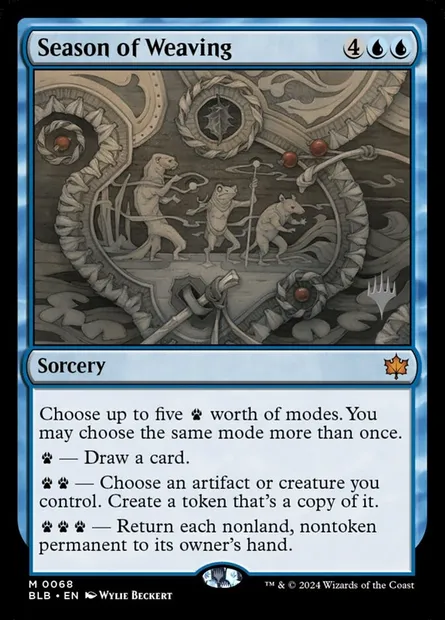 Saison du tissage, carte Magic PBLB 68p — extension Bloomburrow Promos