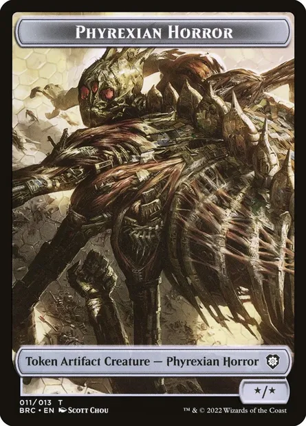 Phyrexian Horror, carte Magic TBRC 11 — extension The Brothers' War Commander Tokens