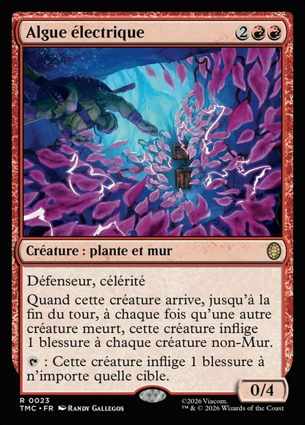 Algue électrique, carte Magic TMC 23 — extension Teenage Mutant Ninja Turtles Eternal