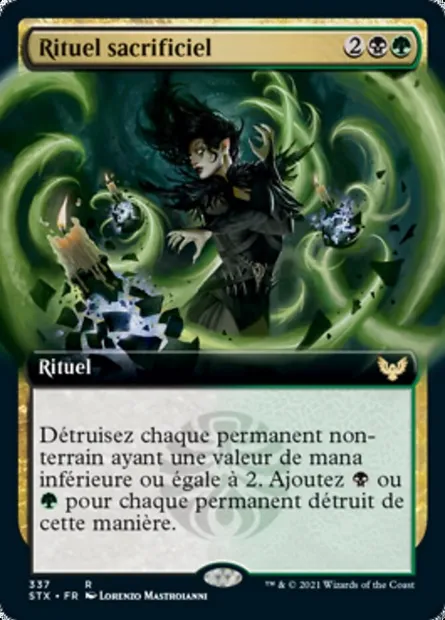 Rituel sacrificiel, carte Magic STX 337 — extension Strixhaven: l'Académie des Mages